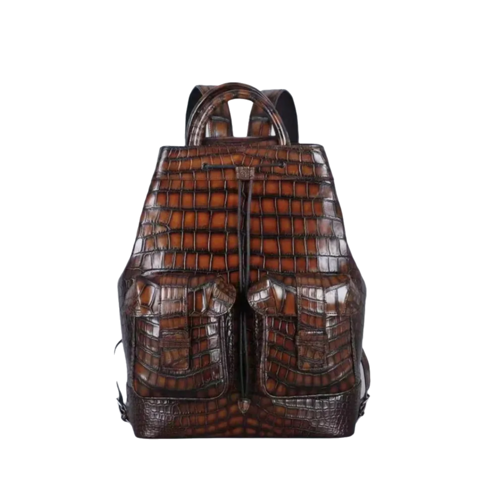 Luxury Bags England - Women's real crocodile leather backpack authentic