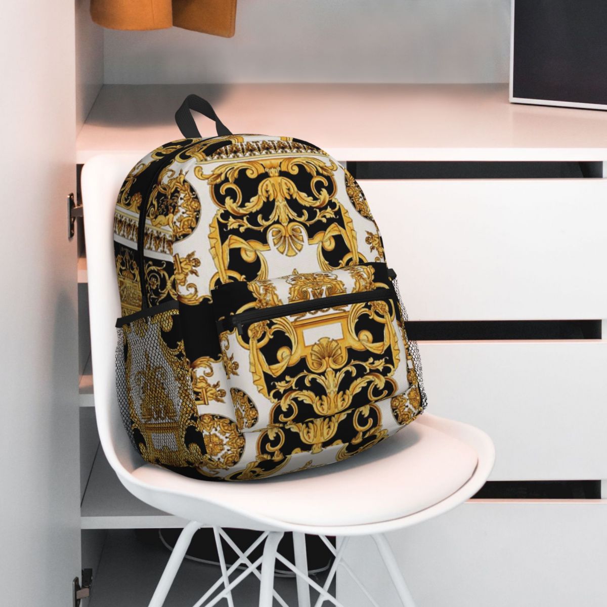 Luxury Bags Europe - Luxury Golden Europe Floral Baroque Backpack
