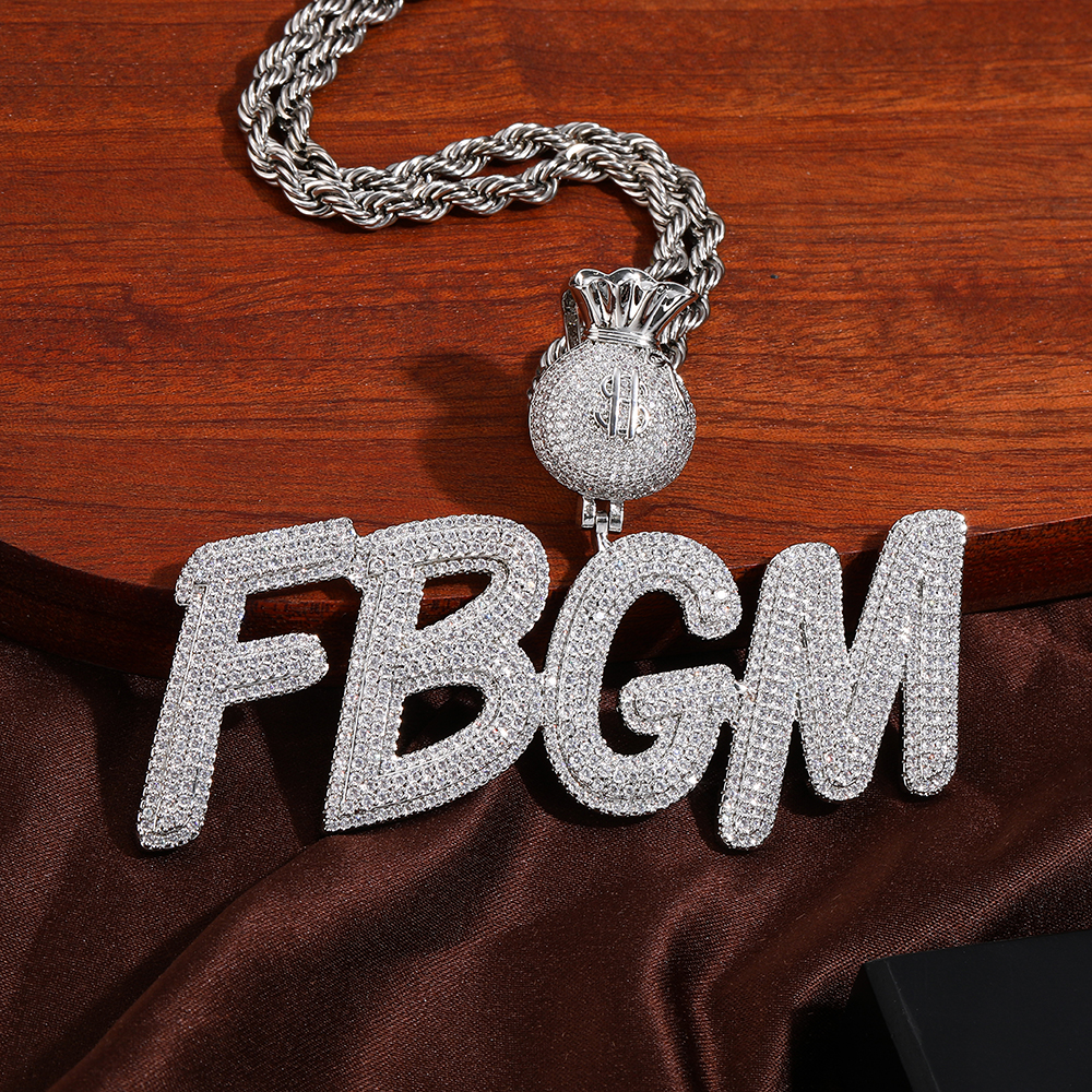 Luxury Bags Cz - Customized Name Pendant Bling Cubic Zirconia