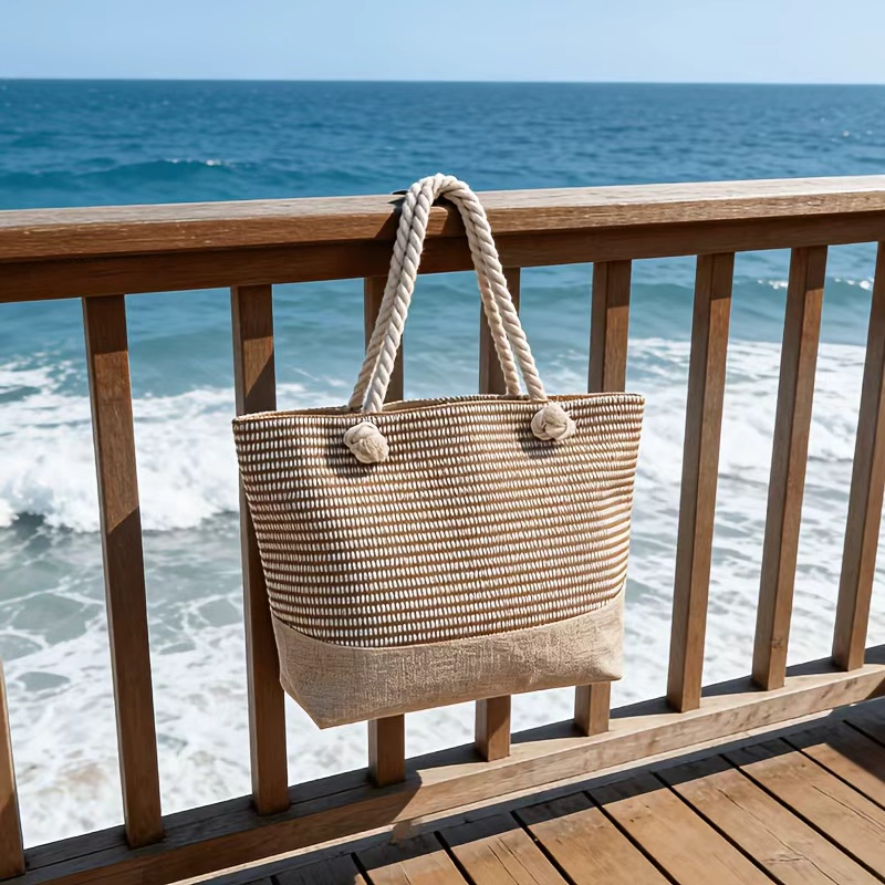 Luxury Bags White - Women's Large Capacity Brown and White