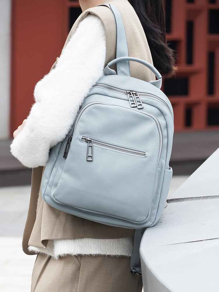 Zency Lake Blue Genuine Leathe – Genuine Leather Backpack Bewertung und Preis