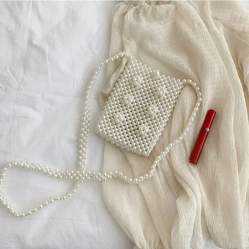 Fashion Hand-beaded Pearl Bag  – Luxury Bags White Bewertung und Preis