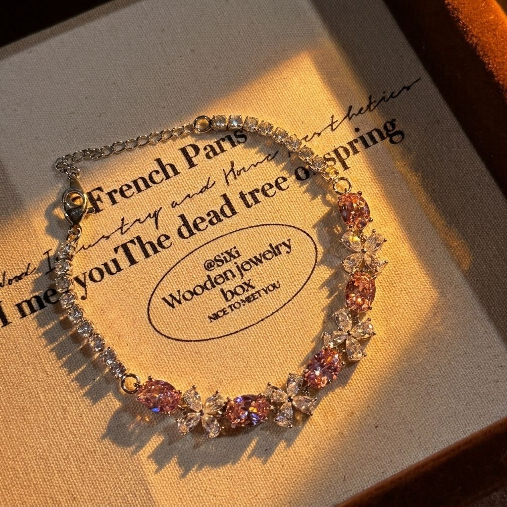 Luxury Floral Crystal Bracelet – Luxury Bags Cz Bewertung und Preis