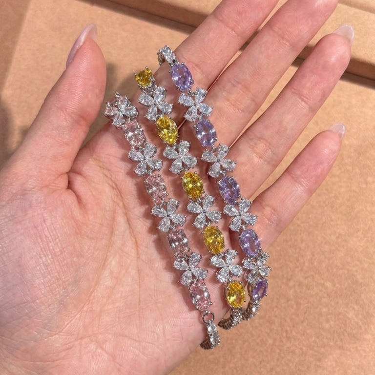 Luxury Floral Crystal Bracelet – Luxury Bags Cz Bewertung und Preis