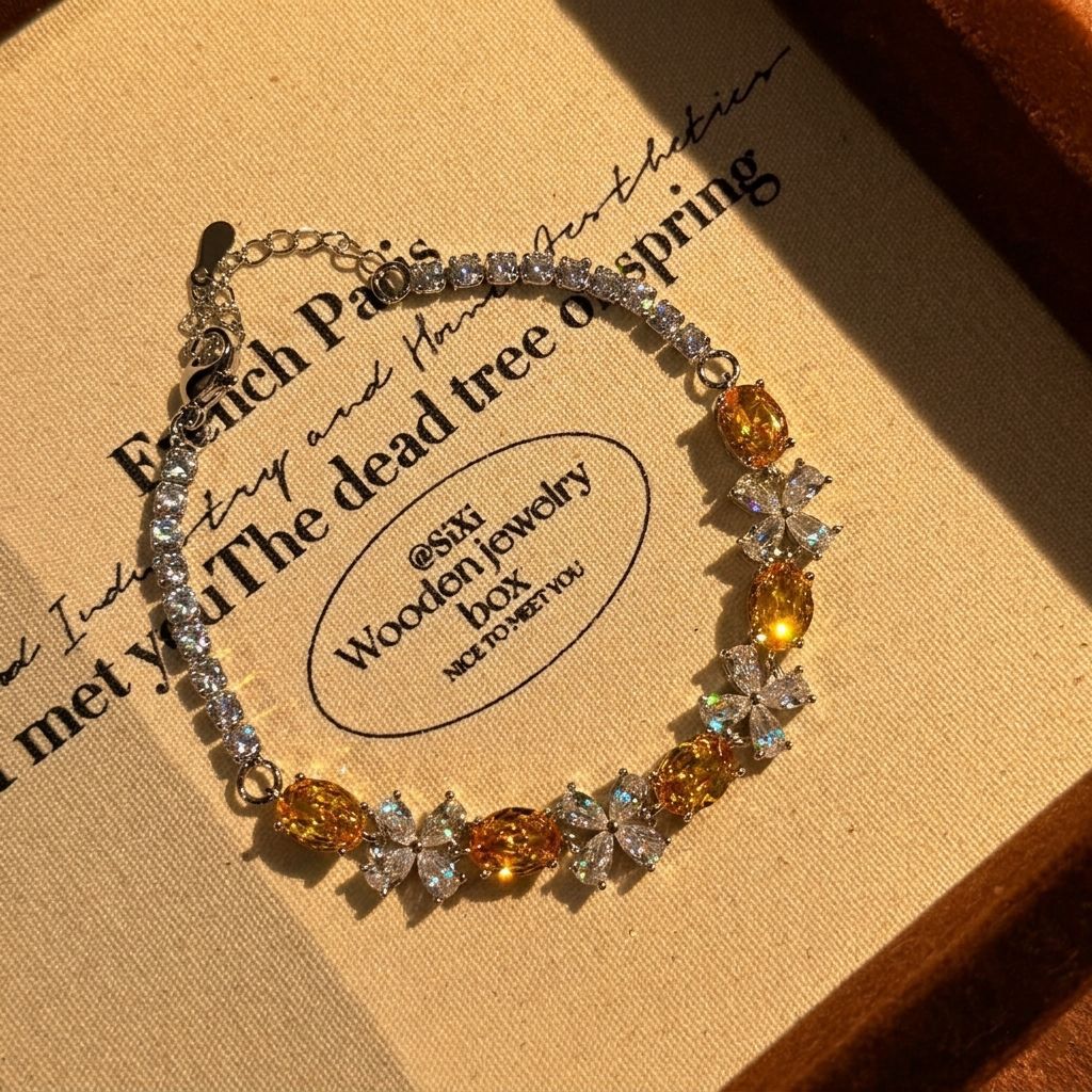 Luxury Floral Crystal Bracelet – Luxury Bags Cz Bewertung und Preis