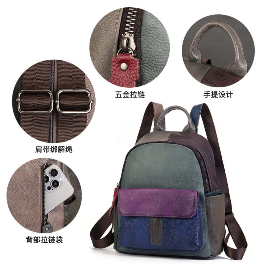 【New Arrival】 Vintage Color Bl – Genuine Leather Backpack Bewertung und Preis