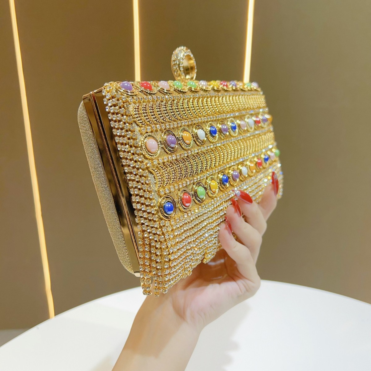 Luxury Rhinestone Tassel Gold  – Luxury Bags Europe Bewertung und Preis