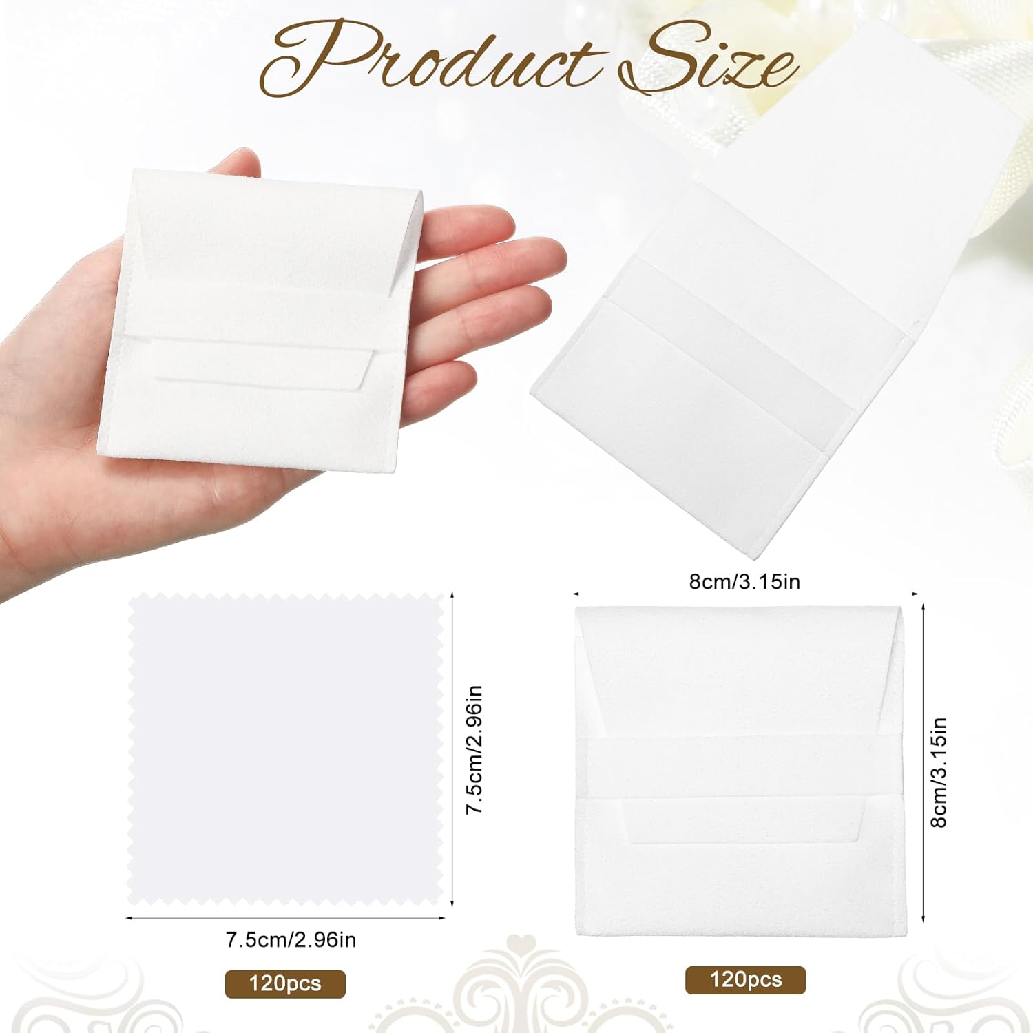 40 Pcs Microfiber Jewelry Pouc – Luxury Bags White Bewertung und Preis