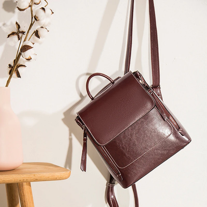 Genuine Leather Women Backpack – Genuine Leather Backpack Bewertung und Preis
