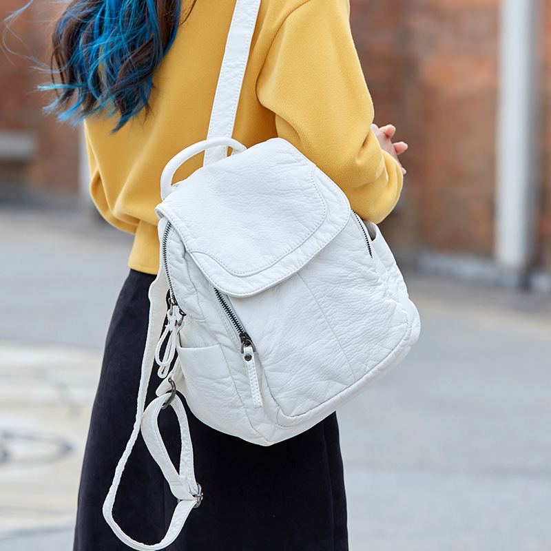 Women's Backpack White Washed  – Luxury Bags White Bewertung und Preis