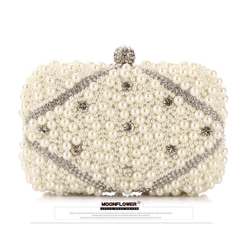 Luxury Crystals Beaded Pearl E – Luxury Bags White Bewertung und Preis