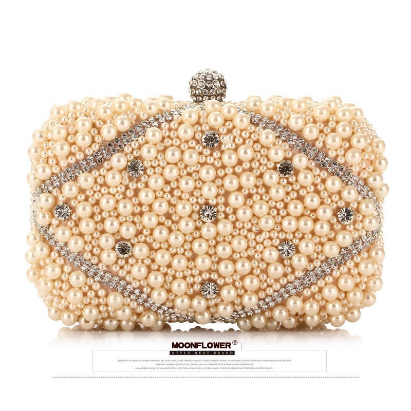 Luxury Crystals Beaded Pearl E – Luxury Bags White Bewertung und Preis
