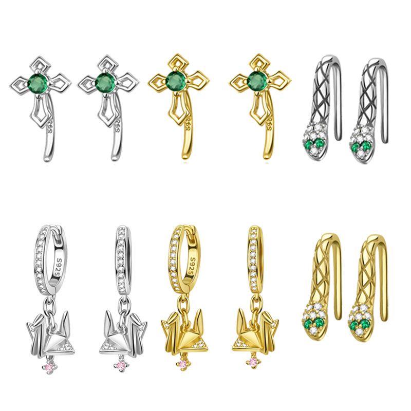 Gold Plated Green Cz Snake Ear – Luxury Bags Cz Bewertung und Preis