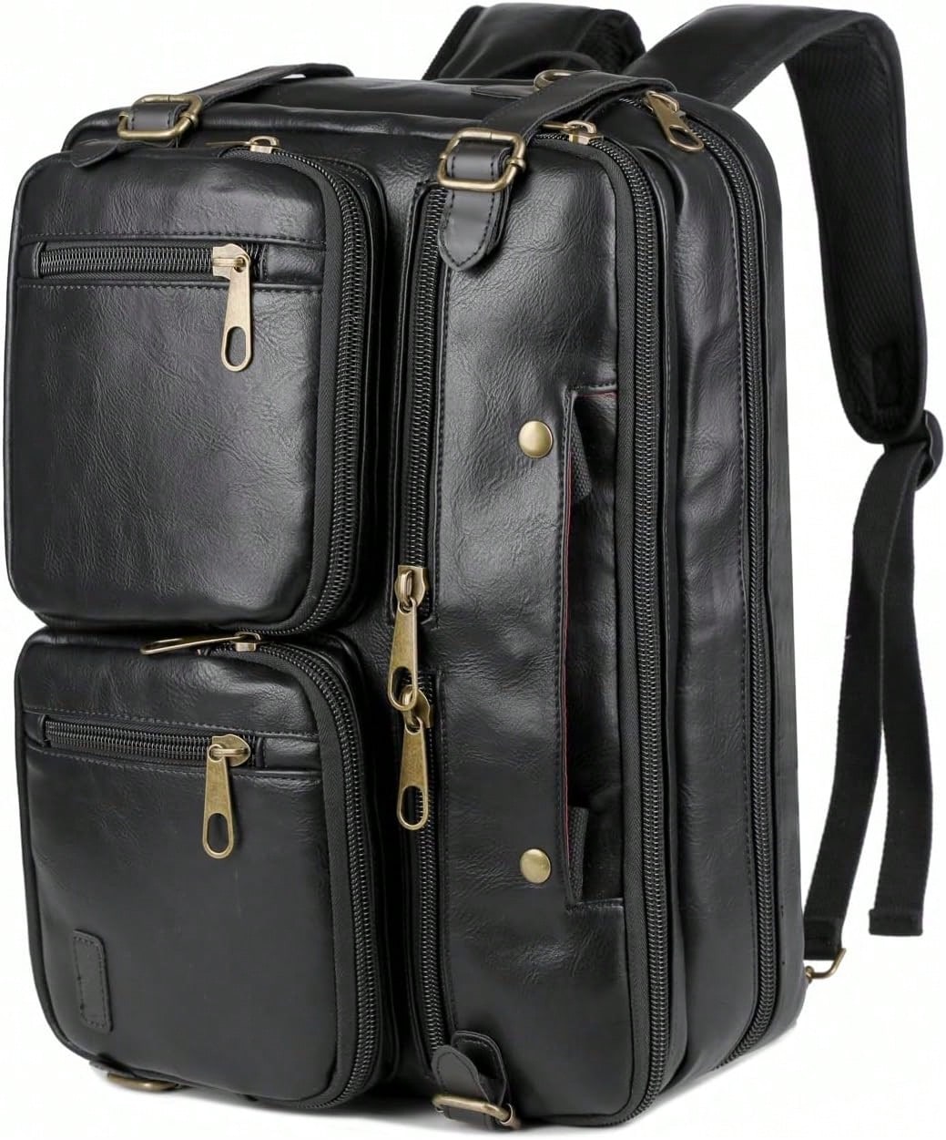 Men Vegan Leather 17 Inch Hybr – Genuine Leather Backpack Bewertung und Preis