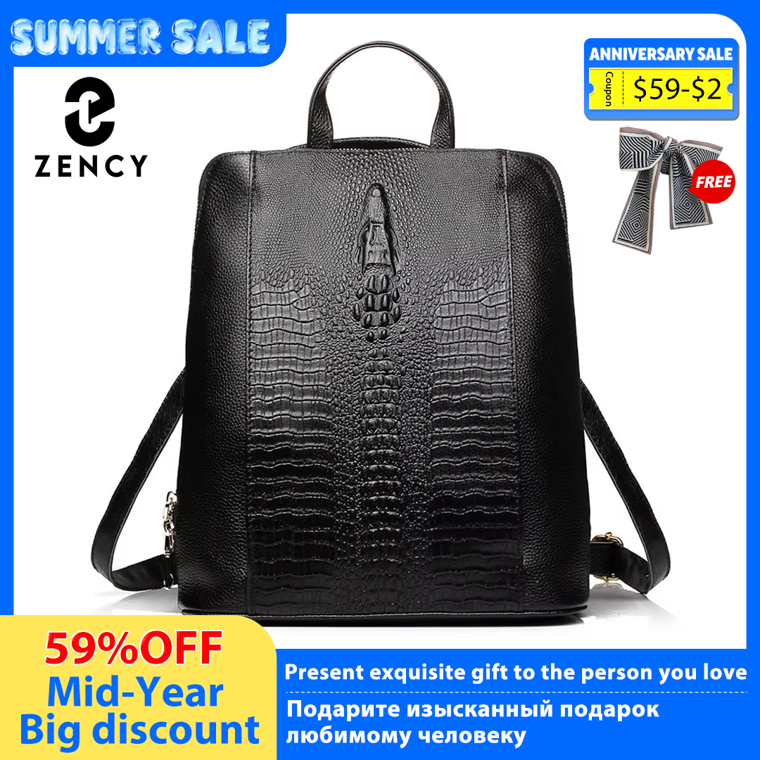 Zency Women's Crocodile Leathe – Genuine Leather Backpack Bewertung und Preis